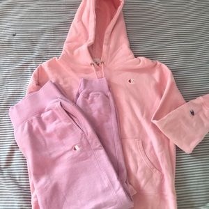 PINK CHAMPION SWEATSUIT